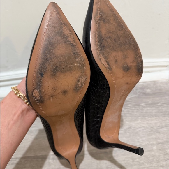 Banana Republic Black Croc Pattern Women's Heels - Size 8 US - Picture 8 of 9